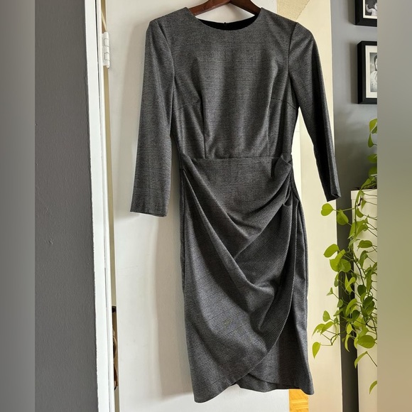 ZARA Plaid Front Wrap Dress size X-SMALL - Picture 2 of 4